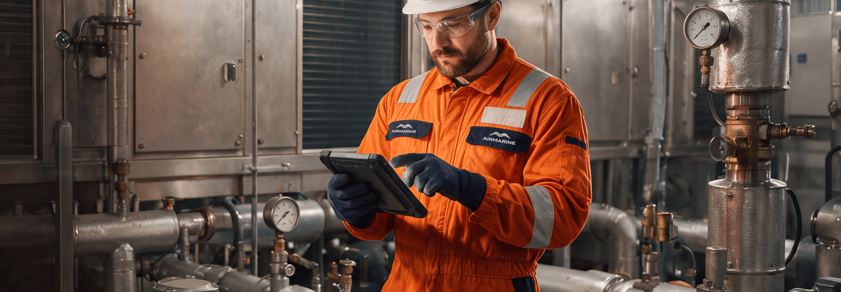 Técnico Airmarine em manutenção embarcada